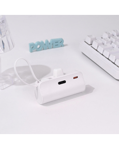Power bank prenosiva baterija privezak 5000mAh 15W lightning bela - 219206