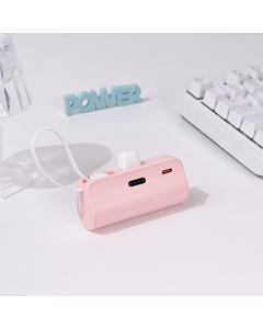 Power bank prenosiva baterija privezak 5000mAh fast lightning roze - 217146