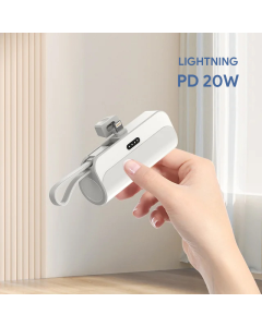 Power bank prenosiva baterija privezak 5000mAh lightning bela - 214325