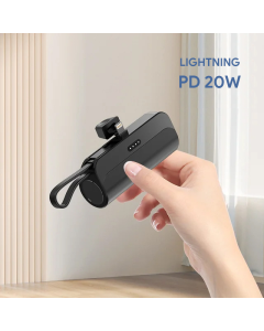 Power bank prenosiva baterija privezak 5000mAh lightning crna - 214326