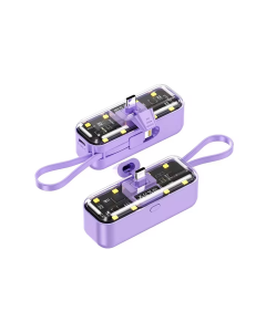 Power bank prenosiva baterija privezak Oxpower 5000mAh Type C ljubicasta - 217295