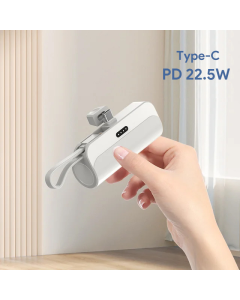 Power bank prenosiva baterija privezak 5000mAh Type C bela - 214328
