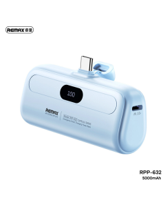 Power bank prenosiva baterija REMAX Capsule series RPP-632 2A Type C 5000mAh plava - 215561