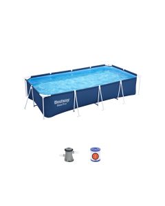 BESTWAY Bazen sa metalnim okvirom  i filter pumpom 400x211x81cm Steel Pro - 1669-1