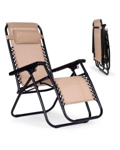 MODERNHOME Baštenska fotelja Zero gravity, bež - ZRL009 BEIGE