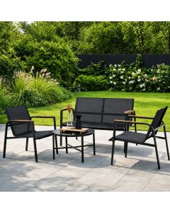 LEMON PLANET Baštenska garnitura Roma, crna