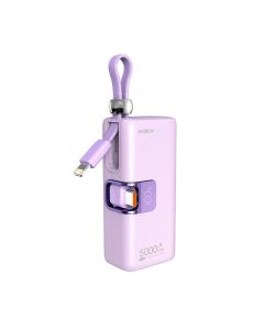 MOXOM Power bank MX-PB08 5000mAh, ljubičasta