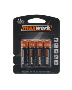 MAXWERK Baterija alkalna AA LR6 1.5v 4/1 - BAT9139
