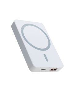 Power bank MagSafe USB/Wireless 22.5W/15W 5000 mAh, bela - BAT9145
