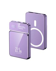 Power bank MagSafe M50 15W PD 20W+22.5W Fast 5000mAh, ljubičasta - BAT9341