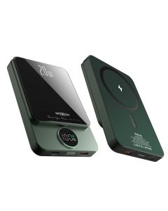 MOXOM Power Bank MX-PB110 MagSafe LED PD20W 5000mAh, zelena