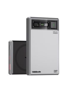 MOXOM Power Bank MX-PB178 Meteorite Magnetic Wireless 10000mAh, siva