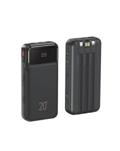 REMAX Power bank Reyluck Series RPP-686 fast 2.1A 20000mAh, crna
