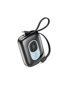 MOXOM power bank Mini Portable Dual Cable MX-PB208 22.5W Fast charging 20000mAh, sivi