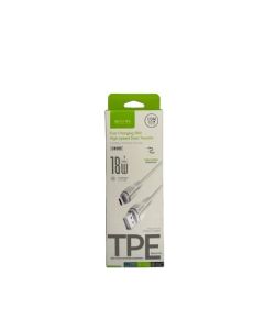BAVIN kabl CB385, 18W 1m type-A na Micro, bela