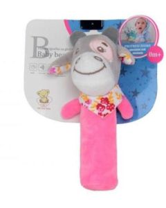 BBO Plišana igračka za bebe Kravica, roze/siva - YW178985