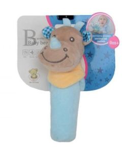 BBO Plišana igračka za bebe Nosorog, braon/plava - YW178987