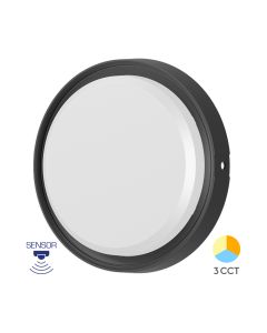 BRAYTRON LED spoljna zidna lampa BRY-BULKHEAD-18W-RND-BLC-SNS-3IN1-IP65