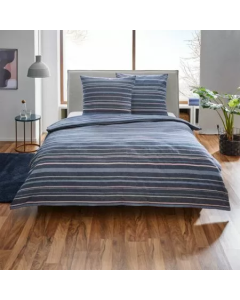 VIKTORIJA Jorganska navlaka + 2 jastučnice flanel blue double - VLK000255-blue