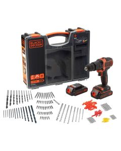BLACK & DECKER Aku udarna bušilica 18V 2 x 1,5 Ah BDCHD18BOA sa setom pribora u koferu - BDCHD18BOA