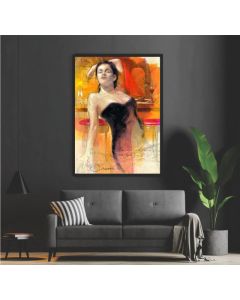 DELTA LINEA Uramljena slika Beauty lady 60x80 cm - 6823