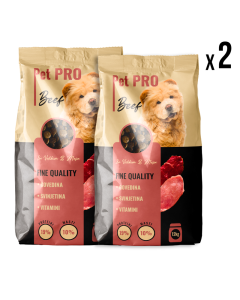 PET PRO Suva hrana za pse Beef 12kg, 2 pakovanja - 3360149