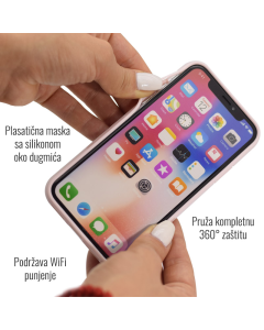 Maska za iPhone XS Beiyo sakura pink - 035846