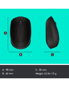 Bezicni Miš Logitech M171 plavi - 605800c