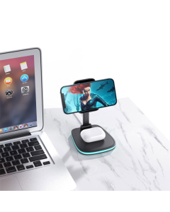 Bezicni punjač 3u1 magnetni za Apple Watch, iPhone i AirPods LFX-171 beli