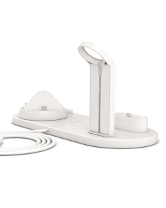 Bezicni punjač 4u1 za Apple Watch, Airpods i 2x iPhone beli - 039240