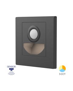 BRAYTRON Zidna LED lampa BRY-STEP-BS-SNS-1,5W-3IN1-GRY