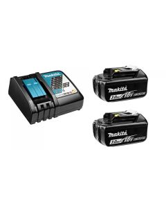 MAKITA Set baterija 2x BL1830B 18V/3.0Ah + Brzi punjač DC18RC - BL1830BX2+DC18RC