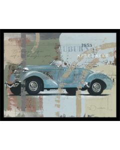DELTA LINEA Uramljena slika Blue old car 60x80 cm - 6812