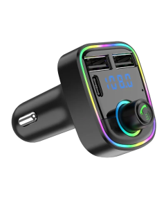 Bluetooth FM LED Transmiter C2 USBx2+PD crni - 607315