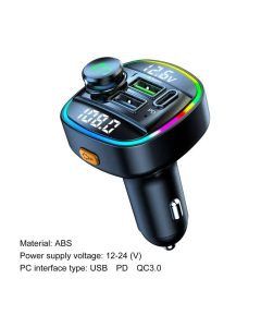 Bluetooth FM LED Transmiter C22PD 20W crni - 605125