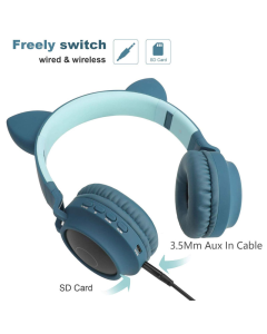 Bluetooth slušalice BT028C (S28) tamno plave - 040136