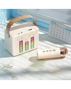 Bluetooth zvučnik karaoke set sa mikrofonom Q-2 beli - 606750