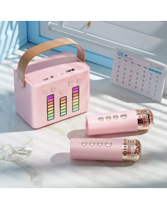 Bluetooth zvučnik karaoke set sa mikrofonom Q-2 roze - 606749