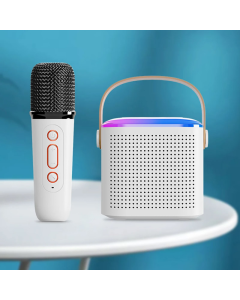 Bluetooth zvučnik karaoke set sa mikrofonom Y-1 beli - 606748