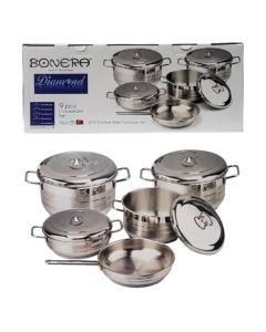 BONERA Set posuđa Diamond 9/1, inox - BON-DIA