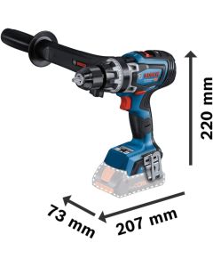 BOSCH Aku vibraciona bušilica-odvrtač GSB 18V-150 C, SOLO u kartonskoj kutiji sa pomoćnom ručicom - 06019J5101