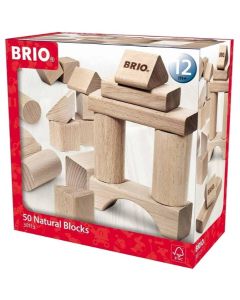 BRIO Set kocki, natural 50 komada