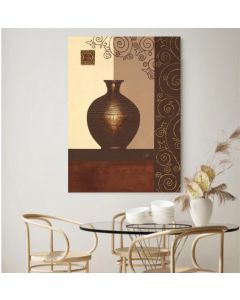DELTA LINEA Uramljena slika Braon vaza 60x80 cm - 6818