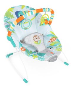 KIDS II Ležaljka za bebe sa vibracijom Rain forest vibes Bright starts, siva - SKU12227