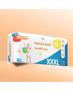 BESUPER ULTRA THIN PROBIOTIC Pelene-Gaćice XXXL (17+ kg), 40 komada