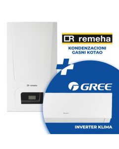 REMAHA Gasni kotao AVANTA ACE + GREE Klima Clivia 12K