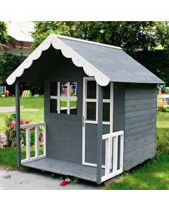 Drvena dečija kućica KINDER HOME za igre na otvorenom u dvorištu i bašti