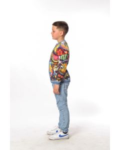 BAIKA Štrikana bomber jakna za dečake - Graffiti Dino - BDGDI110