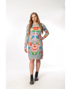 BAIKA Štrikana haljina za žene - Beli Eden