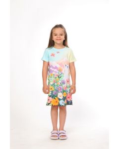 BAIKA Letnja haljina za devojčice - Cica u cveću